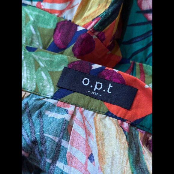 o.p.t Skirt XS Womens Multicolor Tiered Forrest Midi / Maxi Leafy Floral - Picture 5 of 6